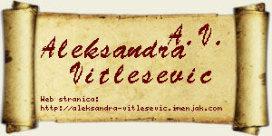 Aleksandra Vitlešević vizit kartica